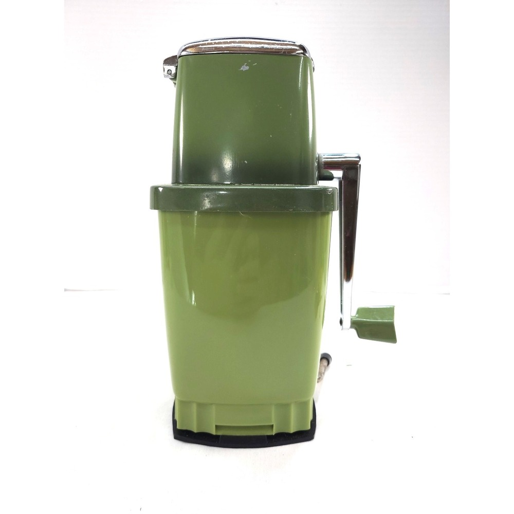 Vintage Sears Swing Away Ice Crusher Manual Hand Crank Avocado Green Retro 1950s